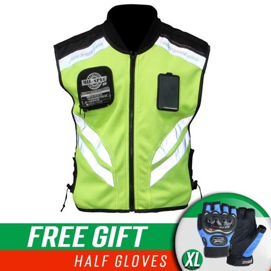 GILET DE SECURITE Taille M Glove bleu xl Gilet réfléchissant pour MOTO, gilet d'équitation sans manches, vêtements de Motocross, g