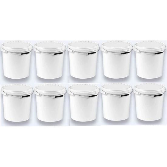 Lot De 12 Seaux De Rangement Transparents Avec Couvercle