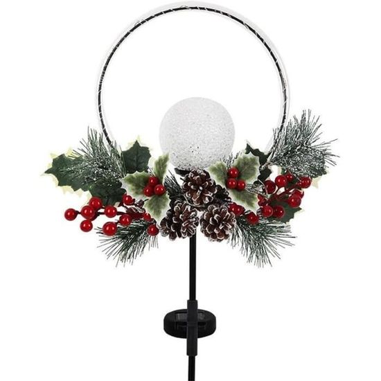 Lampes Solaires D'Extérieur Pour Noël - Lot De 1 Lumière LED à Piquet Pour Allée, Jardin, Terrasse (IP44 Étanche)