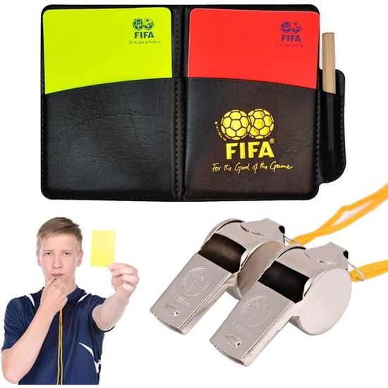 Kit Arbitre Handball MyReferee - Cartes Jeu + Cartes Discipline + Stylo - Cuir Synthétique - Portable