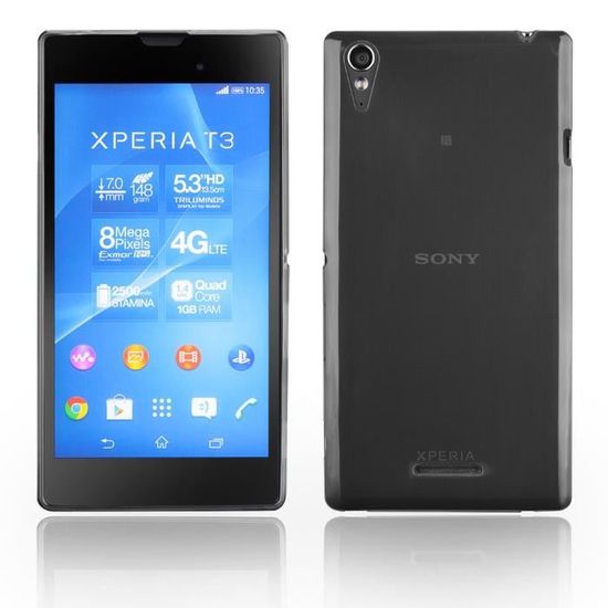Coque Arrière (couvercle Batterie) Noire Pour Sony Xperia T3 - Occasion En Bon état - Compatible Sony