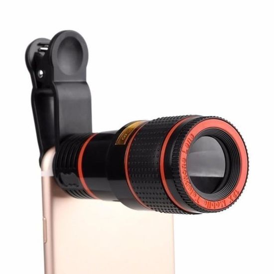 universal 12x télescope mise à niveau à 14x clip-on téléphoto télescope appareil photo téléphone portable zoom lens compatible iphone samsung galaxy huawei et la plupart des android smartphones 