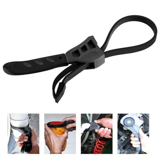 Clé à Sangle En Caoutchouc 500 Mm – Outil Universel Pour Desserrer/serrer Sans Rayer (filtres à Huile, Bocaux…)