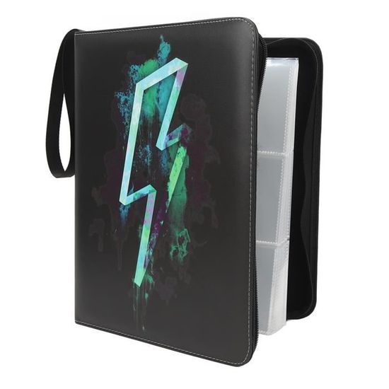 Classeur 9 Pochettes – 900 Cartes – Fermeture éclair – Cuir Synthétique – Compatible TCG, PTCG, MTG – Gris, Moderne