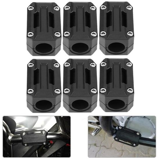 Protection Pare-chocs Moto - Blocs ABS Noir - Universel 22/25/28mm - Pour R1200GS, Tiger, V-Strom