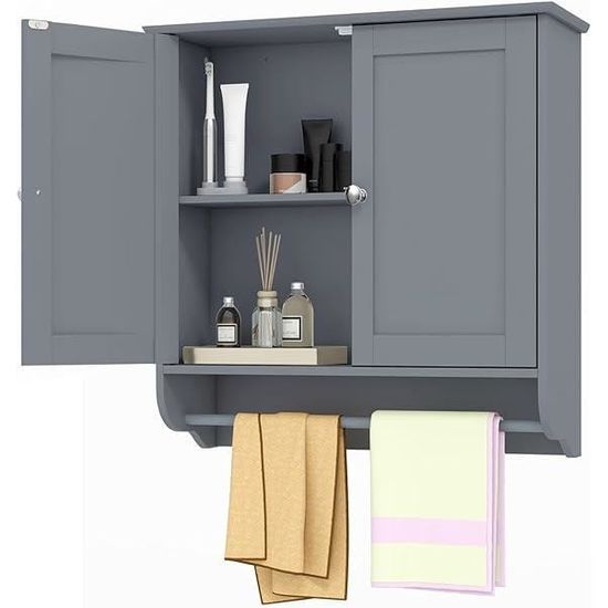 GOPLUS Meuble Salle De Bain Avec 2 Portes Coulissantes, Petit