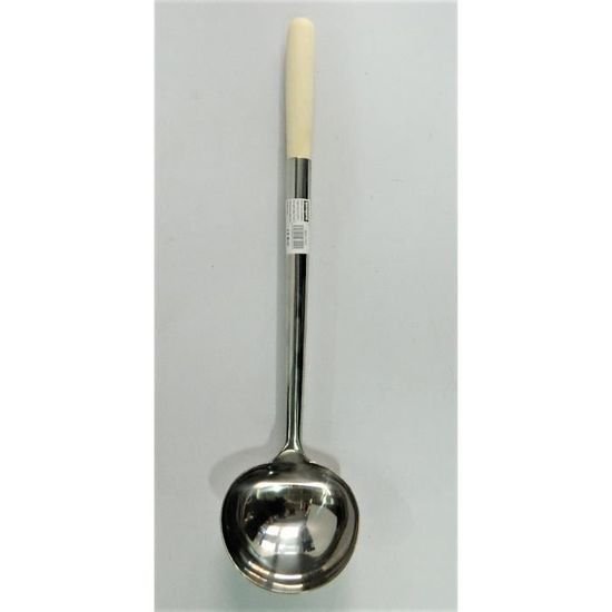 Louche à Soupe Inox 500ml Avec Manche Bois Isolant, Cuillère