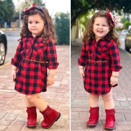 Robe a carreau rouge et noir outlet