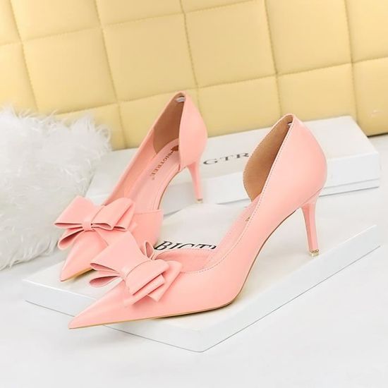 Escarpin Femme Sweet Beauty Shoes Talon Haut Bout Pointu Rose