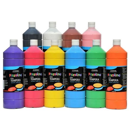 Piccolino gouache maternelle liquide 5x500ml couleurs primaires - peinture  scolaire | Piccolino