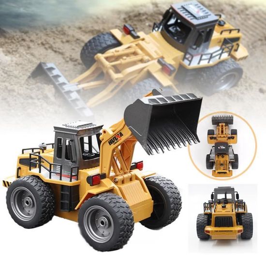 Bulldozer Télécommandé 1:20 - 11 Canaux, 2.4GHz, Avec Lumières, Sons Et Fonction Pulvérisation, Pour Enfants