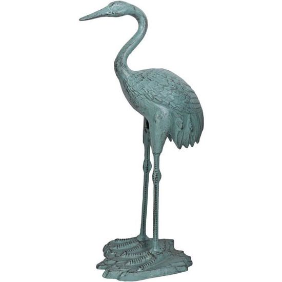 Héron Décoratif Pour Bassin – Fausse Statue En Plastique Résistante – Éloigne Les Vrais Hérons !
