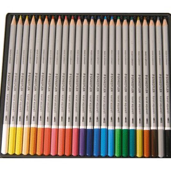 Crayon de couleur aquarellable karat assorti - x24