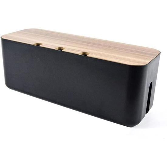 QOUBNIC Boîte De Rangement Pour Câbles, Cache Cable Boite Rangement Cable Avec Couvercle En