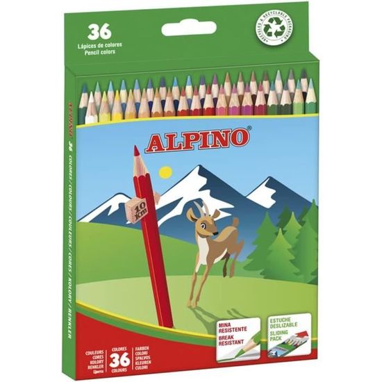 Al010600 Boite De 36 Crayons De Couleurs (Import Espagnol)[m817
