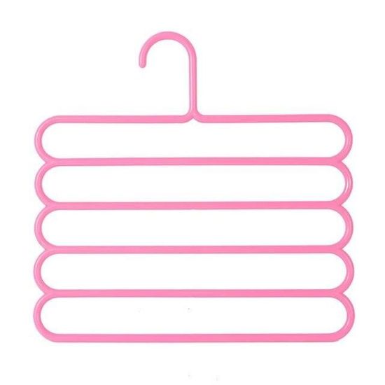 Cintre Pliable Multicouche Antidérapant - Gain De Place Pour Placard & Buanderie - Acier Inoxydable + éponge - 40x40cm - 10