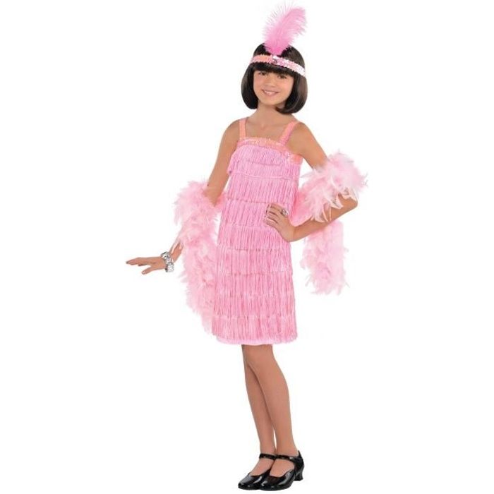 AMSCAN Costume Charleston Rose - Robe et Diadème
