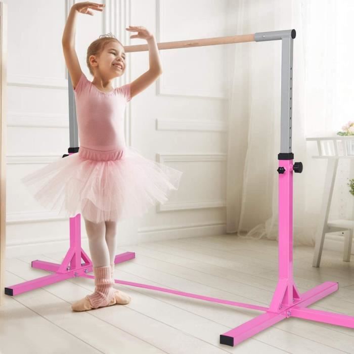 Barre d'Entraînement de Gymnastique en Acier,Barre Horizontale Hauteur Réglable 94-150 CM pour Exercices à l'Intérieur,Ecole,Maison