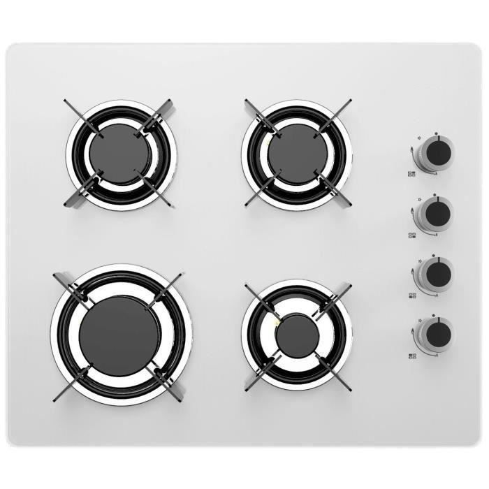 PLAQUE TABLE DE CUISSON GAZ WHITE 4 FOYERS MEGA PROMO