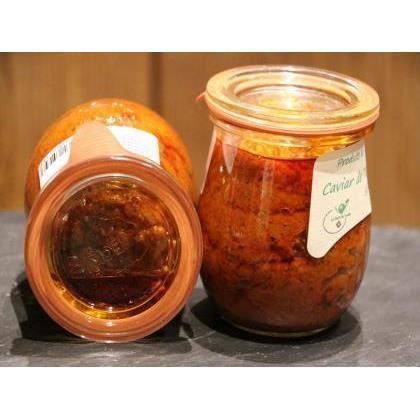 Caviar de tomates séchées au basilic