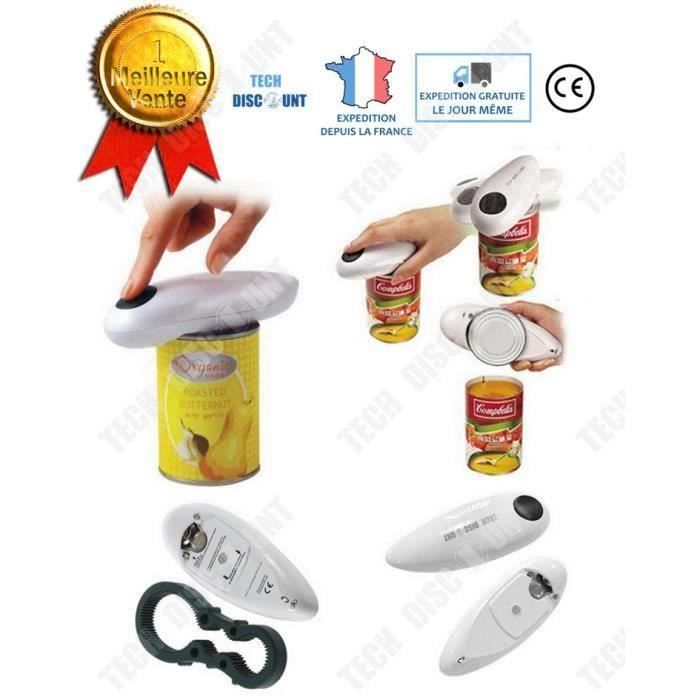 KIN TD® Ouvre boîte électrique de conserve manuel professionnel à une main automatique professionnel cuisine bocal tous types inte