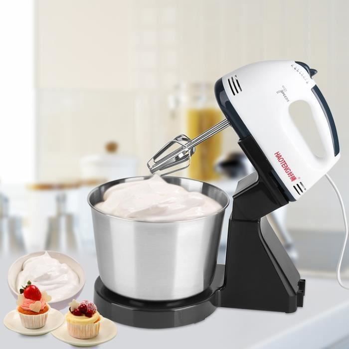 Fouet à lait - oeuf Batteur électrique avec anse en verre 0.25 l Noir