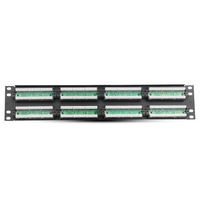 CAT5e 48 Port Réseau Ethernet Panneau De Brassage RJ45 110 Grille pr 19 pouces 2U Ve52506