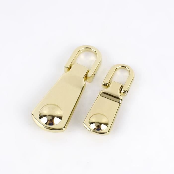 5 pièces En Métal 3 #5 # En Métal Tirettes De Fermeture Éclair Curseur Veste Manteau Zip Repair Kits - Type Lightgold-5pcs-5 #