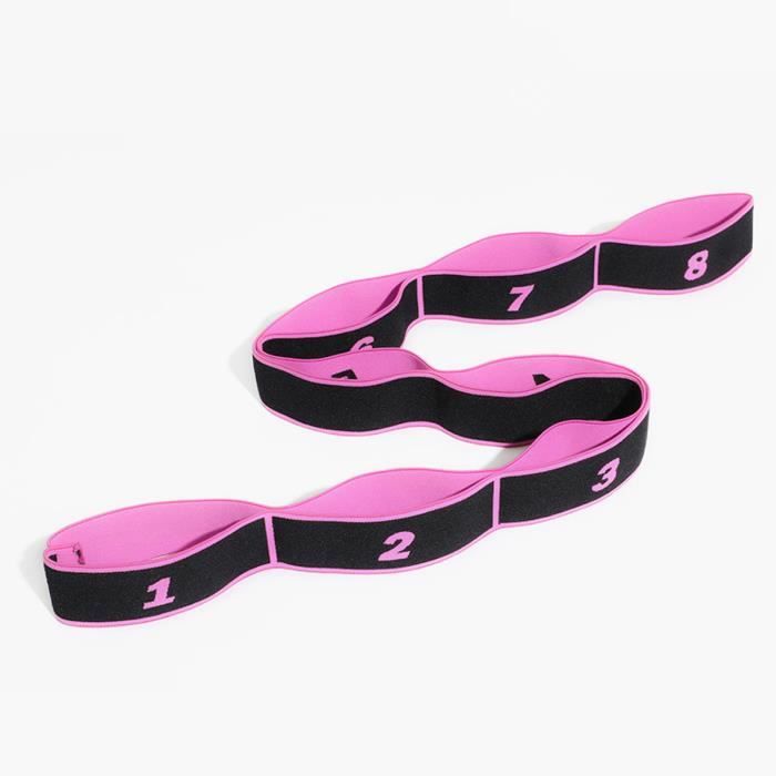 SUPER Bande Elastique Résistance Yoga Sangle Tension Fitness 8 loop rose noir
