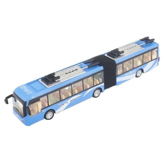 Bus jouet pour enfants 1:48 CS0133 électronique Car Jouet éducatif pour Enfants Enfants Modèle de Trafic (Bleu)-GUA