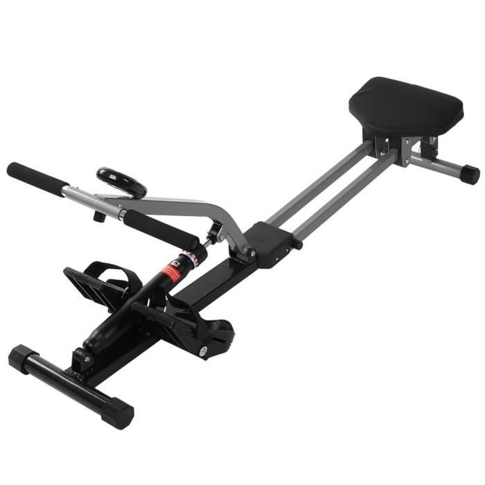 Rameur Unisexe, Rameur de Fitness Professionnel à Domicile, Avec Ecran LCD, 12 Niveaux de Résistance Réglable, Très Adapté à