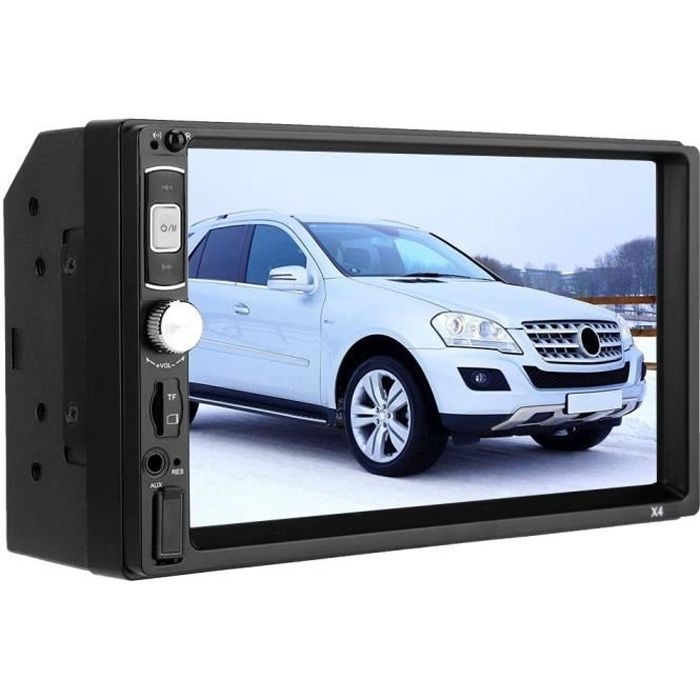 Autoradio Double Din 7 pouces, autoradio Double Din à écran tactile, compatible avec BT TF USB MP5/4/3 Player FM, prise en charge
