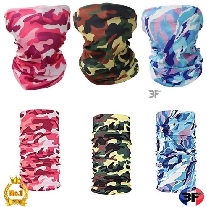 un lot en 3 pieces*Cache Cou Bandeau Multifonction, Masque Écharpe, Tour de cou élastique Multifonctionnel, Cache-Col sport run