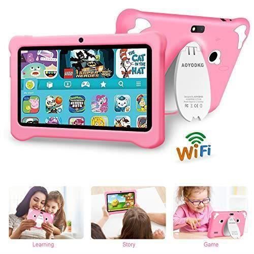 Tablette tactile Enfant,Tablette Enfant 7pouces , Android 9.0 Certifié par Google GMS , Tablette pour Enfant 3Go RAM +32Go (Rose)