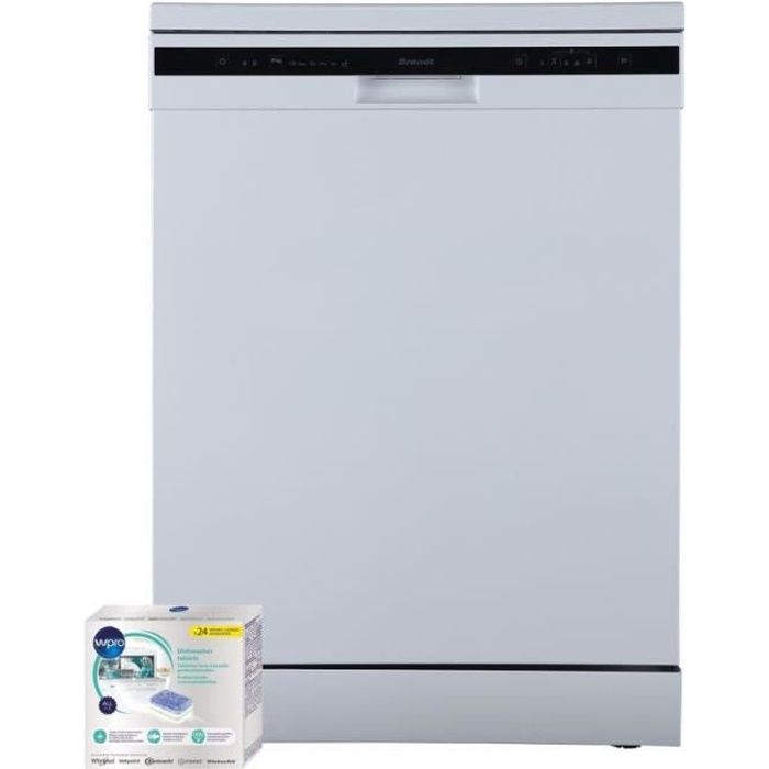 BRANDT Lave-vaisselle posable blanc 47dB 13 Couverts 60cm Panier réglable
