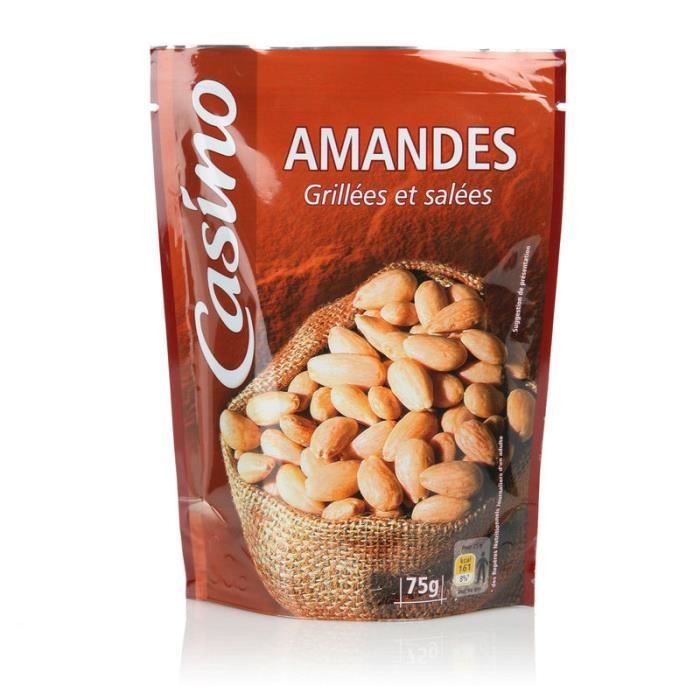 CASINO Amandes Grillées et salées - 75 g