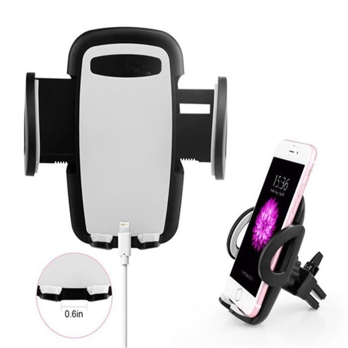Gris - Support de téléphone de voiture Rotation 360° Support Téléphone Voiture Universel Auto à Angle Réglable