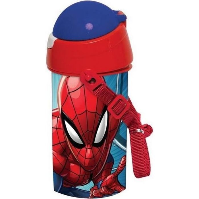 Gourde Spiderman Enfant Bouteille Sangle réutilisable Paille GUIZMAX