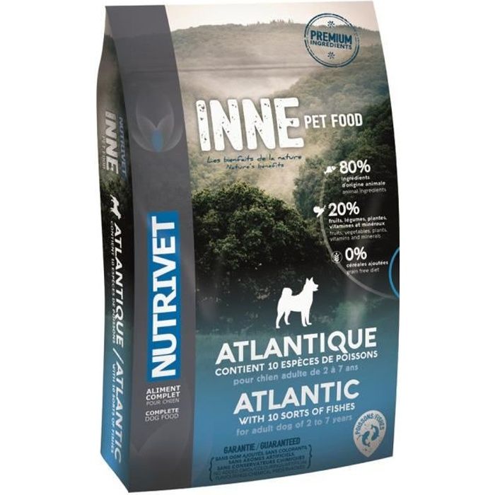 NUTRIVET Croquettes au poisson Inne Atlantique - Pour chien adulte - 3 kg