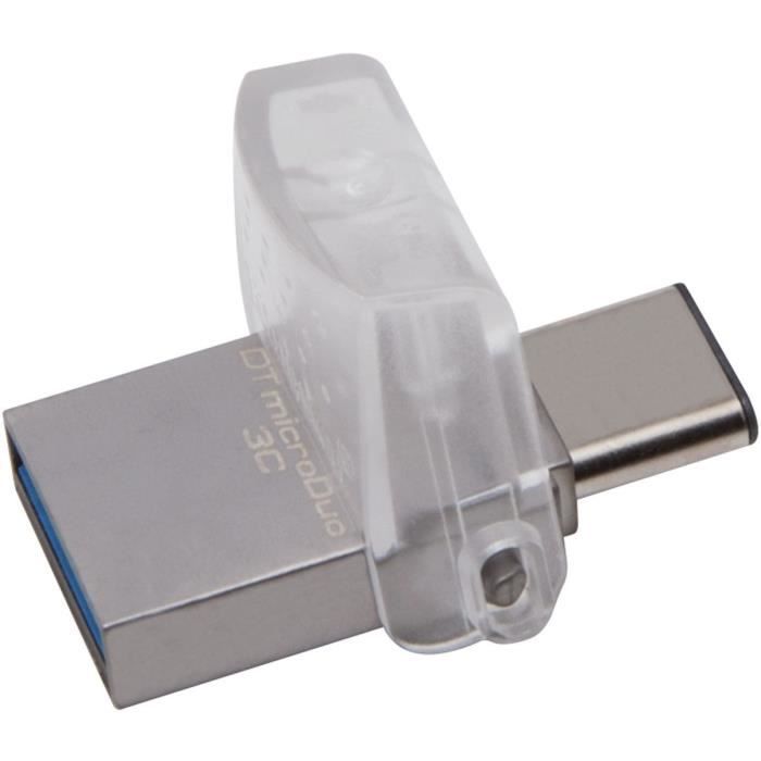 KINGSTON - DataTraveler microDuo 3C - Clé USB - 64Go - USB 3.0/3.1 et Type-C