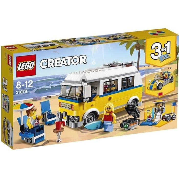LEGO® Creator 3-en-1 31079 Le van des surfeurs - Jeu de construction