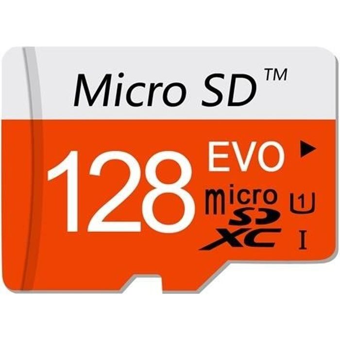 Carte mémoire MicroSD de 128 Go (Class 10)