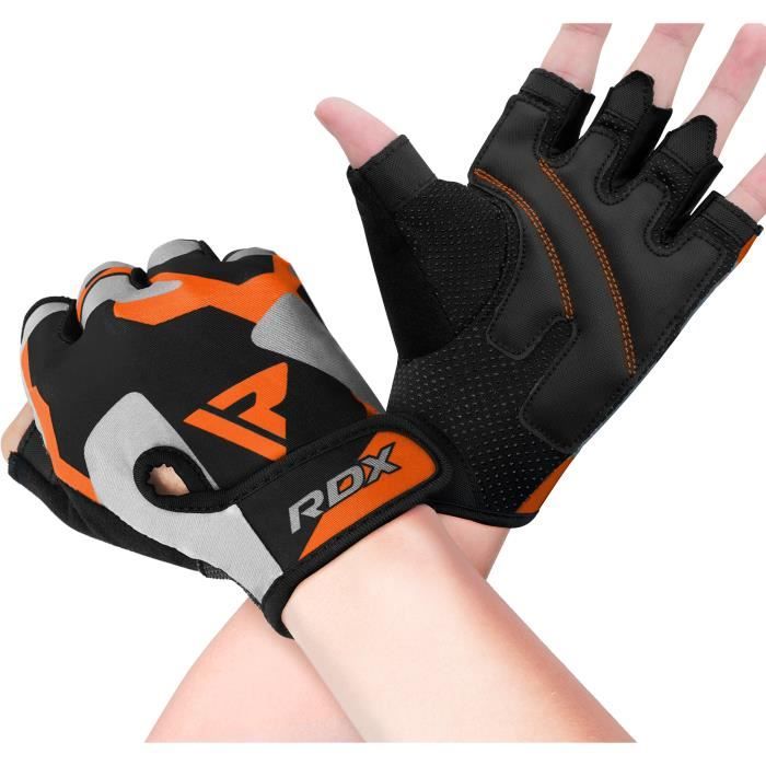 RDX Gants de Musculation Poigne, Workout Fitness Gymnastique Entrainement, Powerlifter Perméable à l'air Halterophilie Gants