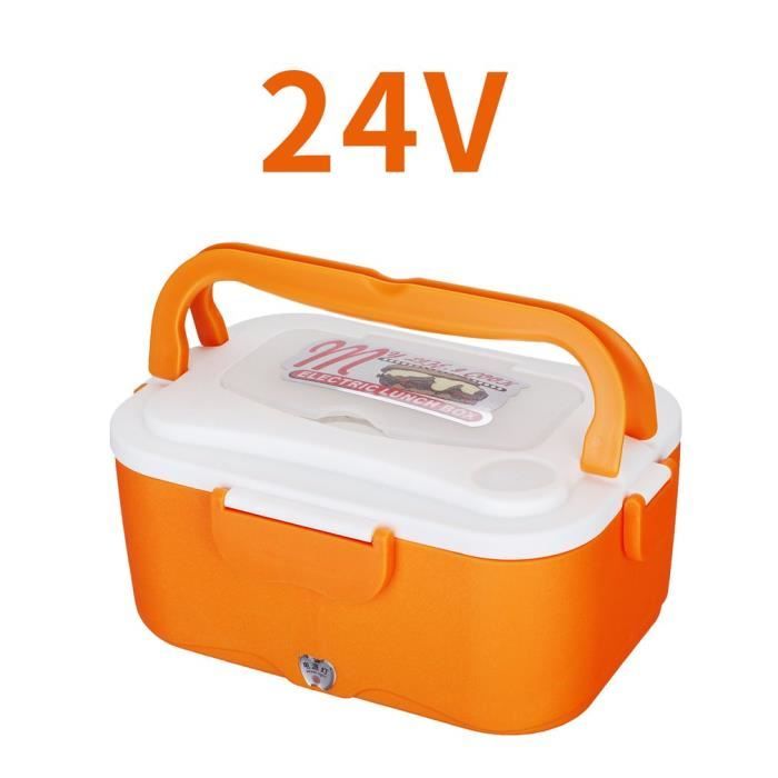 Lunch box 24V BOÎTE À REPAS DÉJEUNER VOITURE CHAUFFANTE ÉLECTRIQUE Orange