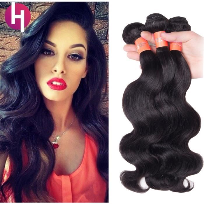 RICHAIR Lot de 3 Cheveux naturel tissage Brésilien tissage curly humain hair ondulé - 16-