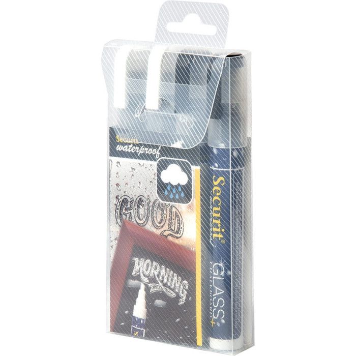 4 feutres craie blanc et noir waterproof 1,7 Noir Et Blanc