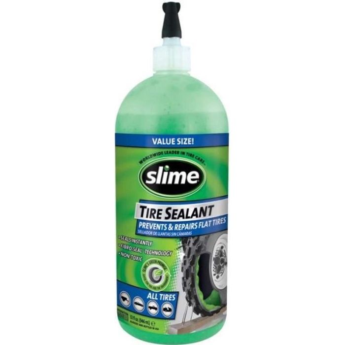 Liquide anti-fuite Slime 950ml pour pneu tubeless