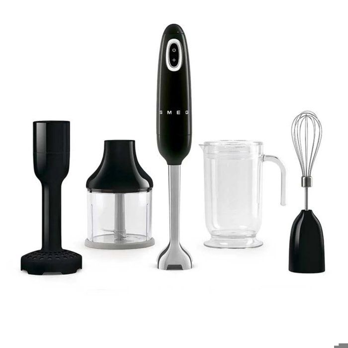 SMEG Mixeur Plongeant Multifonctions 700W Noir HBF02BLEU