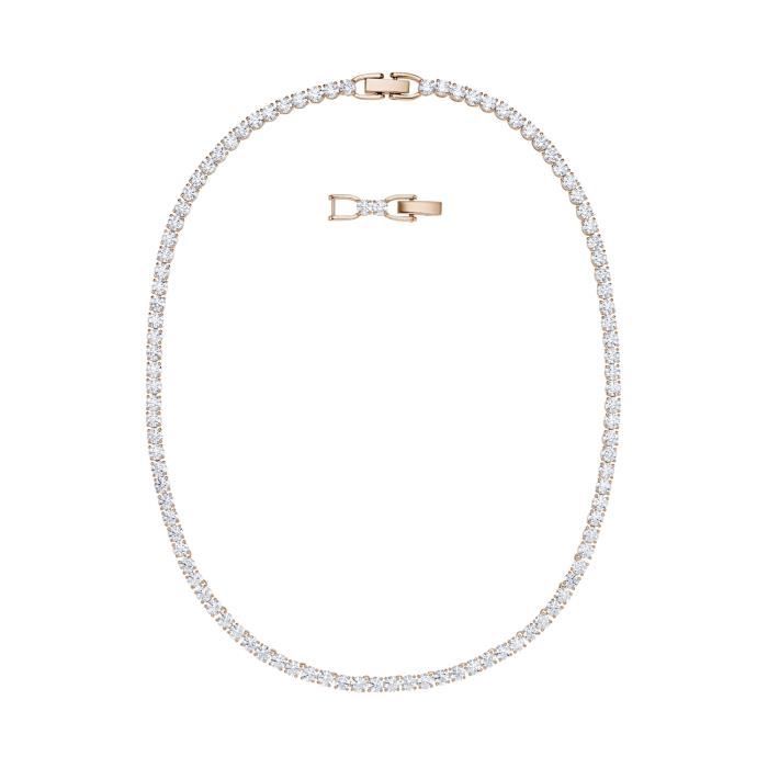 Sautoir - Collier - Collier Sxarovski Tennis rosé - Matière:Plaqué
