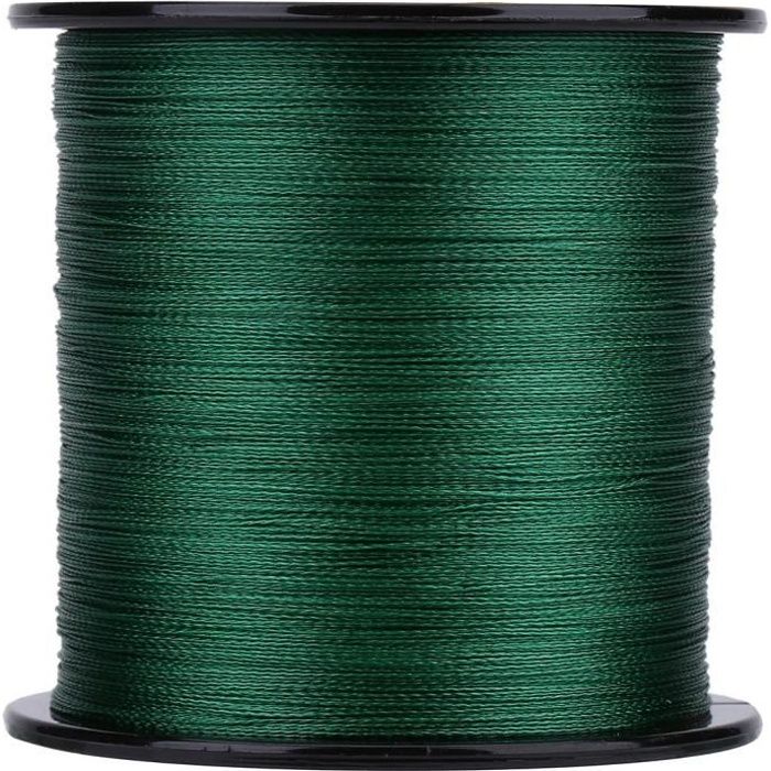 VGEBY ligne de pêche 500m PE Tressé 4 Brins Super Strong Lignes de Pêche Multi filament Poisson Corde Corde Vert (1.5)
